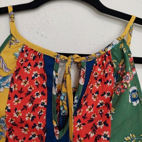 Mile Gabrielle VTG Sleeveless Shift Hankerchief Dress Multicolor Mixed Print M - Picture 9 of 12